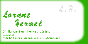 lorant hermel business card