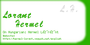 lorant hermel business card